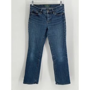 Lauren Ralph Lauren Jeans Women's Size 2 Mid Rise Straight‎ Leg Blue